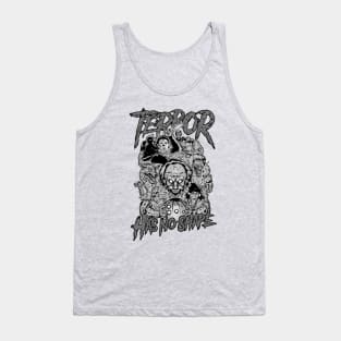 Terror has no shape - Black & White Tank Top